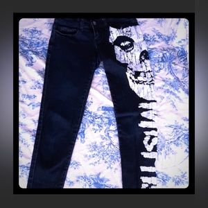 iron fist misfits crimson ghost spray paint skinny jeans sz 0